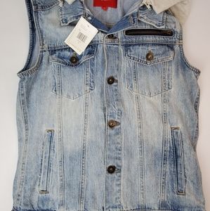 Guess Brand Jean Hooded Vest
